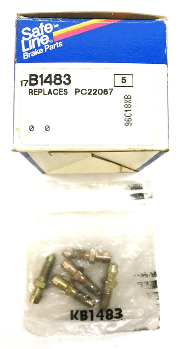 Safe-Line Brake Bleeder Screw B1483 (94011) [Lot of 5] NOS