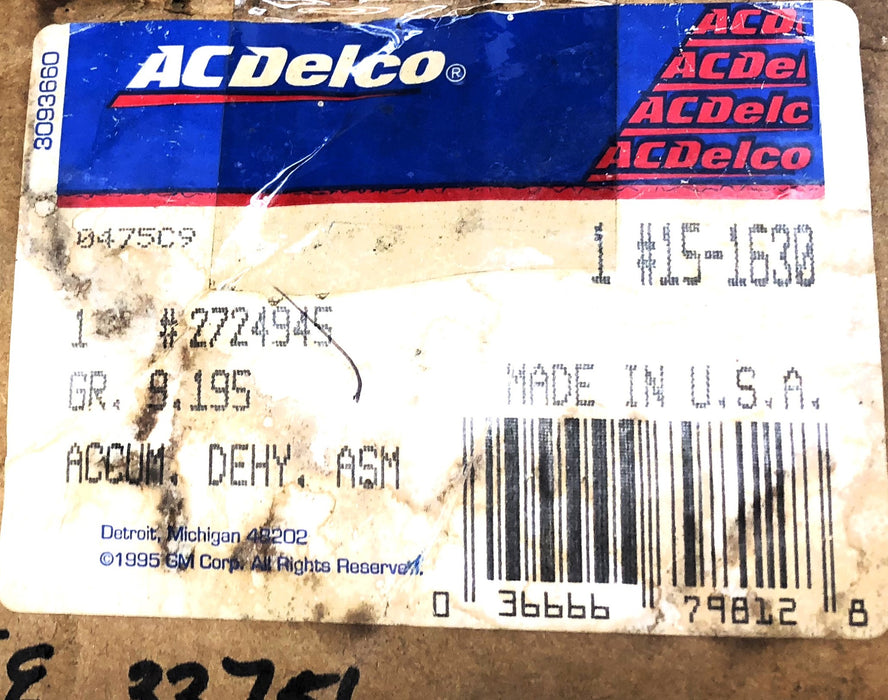 ACDelco A/C Accumulator 15-1630 ( 2724945) NOS