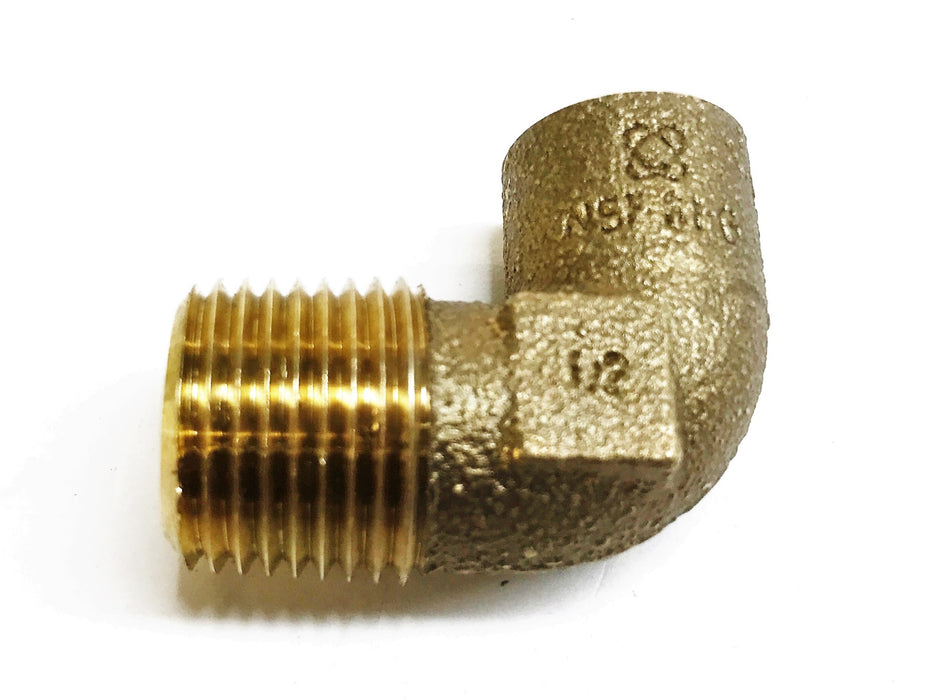 Unbranded 1/2" Sweat x 1/2" Male 90 Degree Bronze Elbow Coupling [Lot of 4] NOS