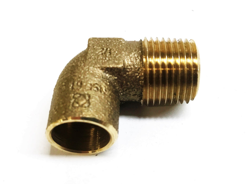 Unbranded 1/2" Sweat x 1/2" Male 90 Degree Bronze Elbow Coupling [Lot of 4] NOS