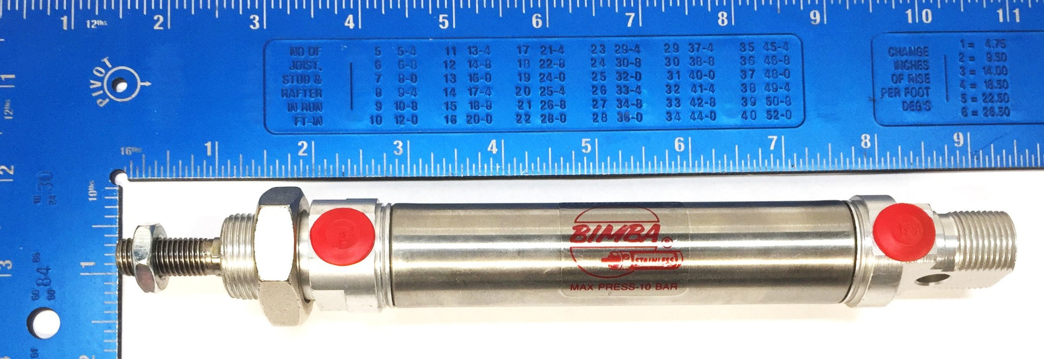 Bimba Stainless Pneumatic Air Cylinder E-25-80-U NOS