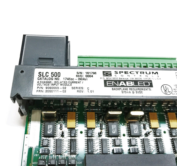 Spectrum "SLC500" SER C REV 1.01 Input Module 1746sc-INI4vi (Missing Door)