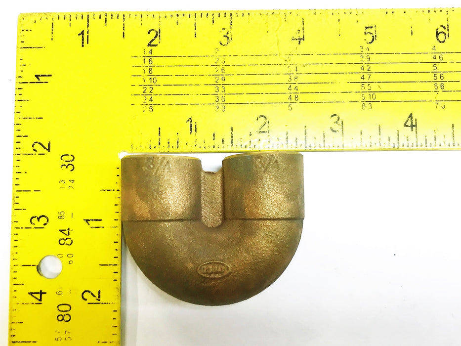 NIBCO Bronze 3/4" Sweat x 3/4" Sweat 180 Degree Coupling B292250 NOS