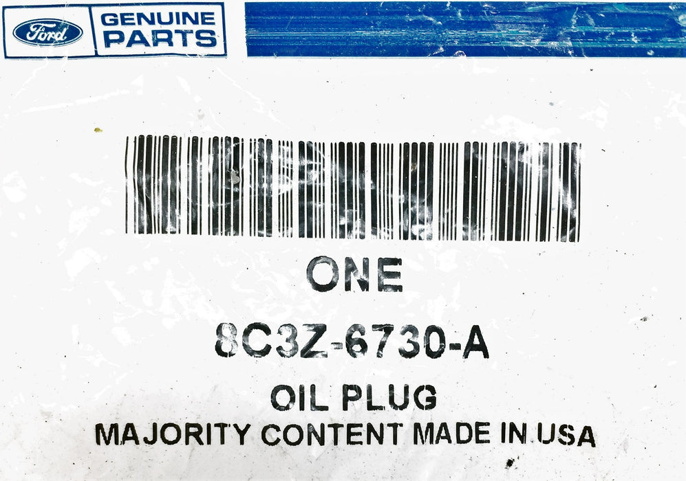 Ford Oil Plug 8C3Z-6730-A NOS