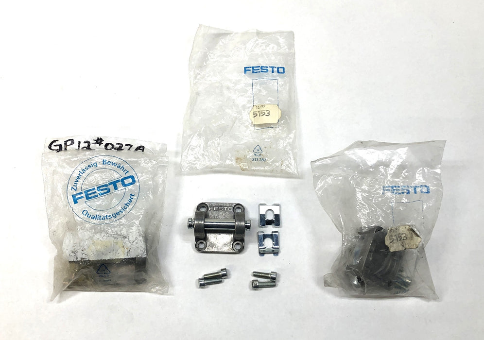 Festo Air Cylinder Swivel Flange With Hardware 5153 (SN-32) [Lot of 3] NOS
