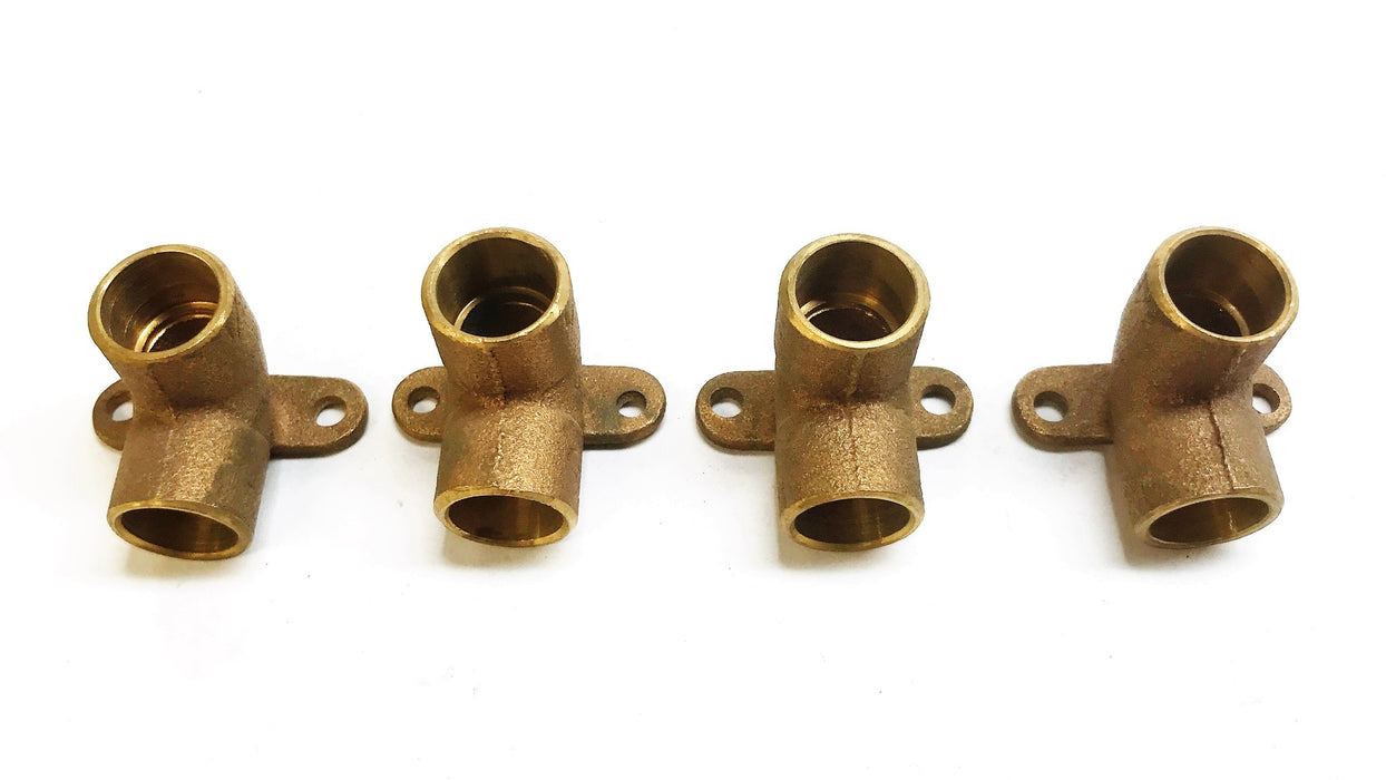 Unbranded Bronze 1/2" Sweat x 1/2" Sweat 90 Degree Drop Ear Elbow [Lot of 4] NOS