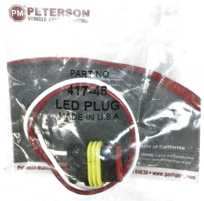 Peterson Vehicle Safety Lighting LED Plug 417-48 NOS