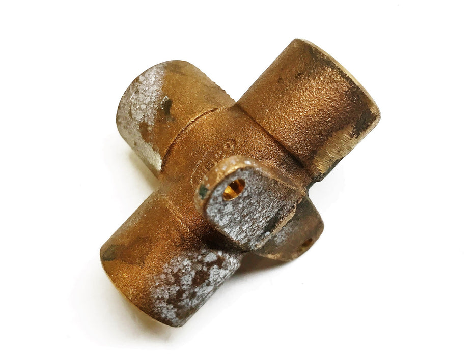 Nibco Bronze 3/4" Sweat x 3/4" Sweat x 3/4" Sweat 90 Degree Drop Ear Tee NOS