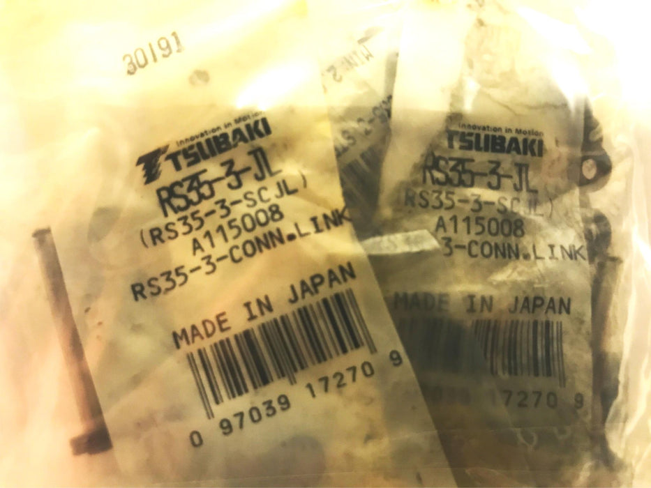 Tsubaki Roller Chain Connecting Link RC35-3-JL [Lot of 3] NOS