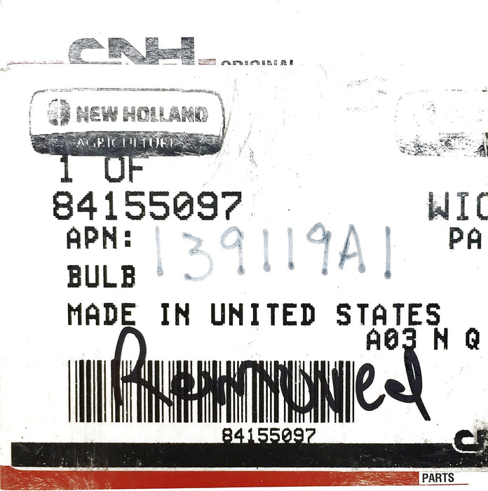 Lightbulb for Case New Holland/CNH 84155097 NOS