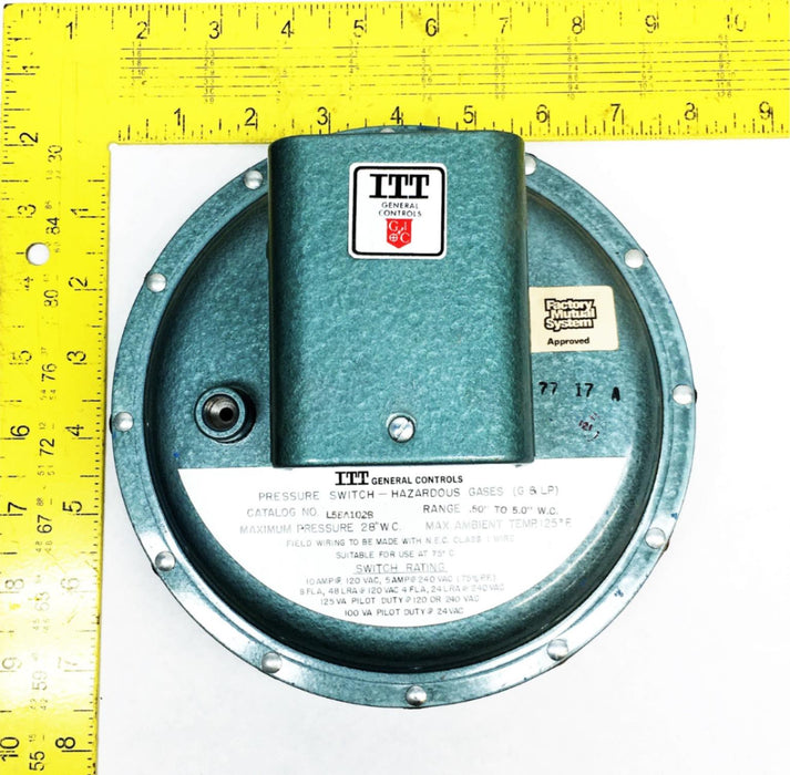 ITT Pressure Switch L58A102B NOS