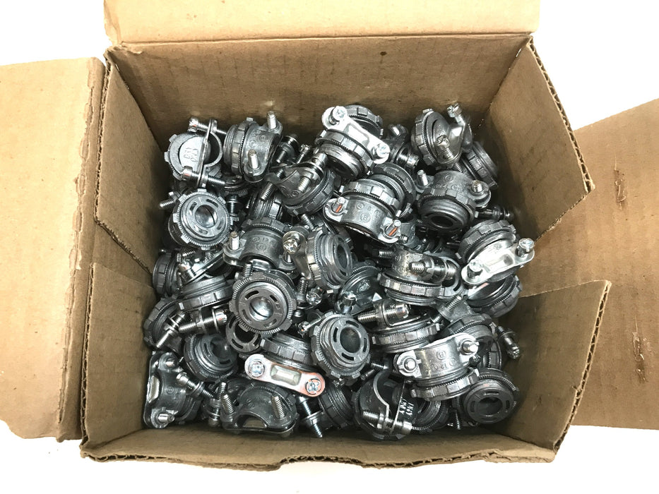 Bridgeport 3/8" Zinc Diecast Two-Screw AC/MC Connector 565-DC2 [Box of 100] NOS