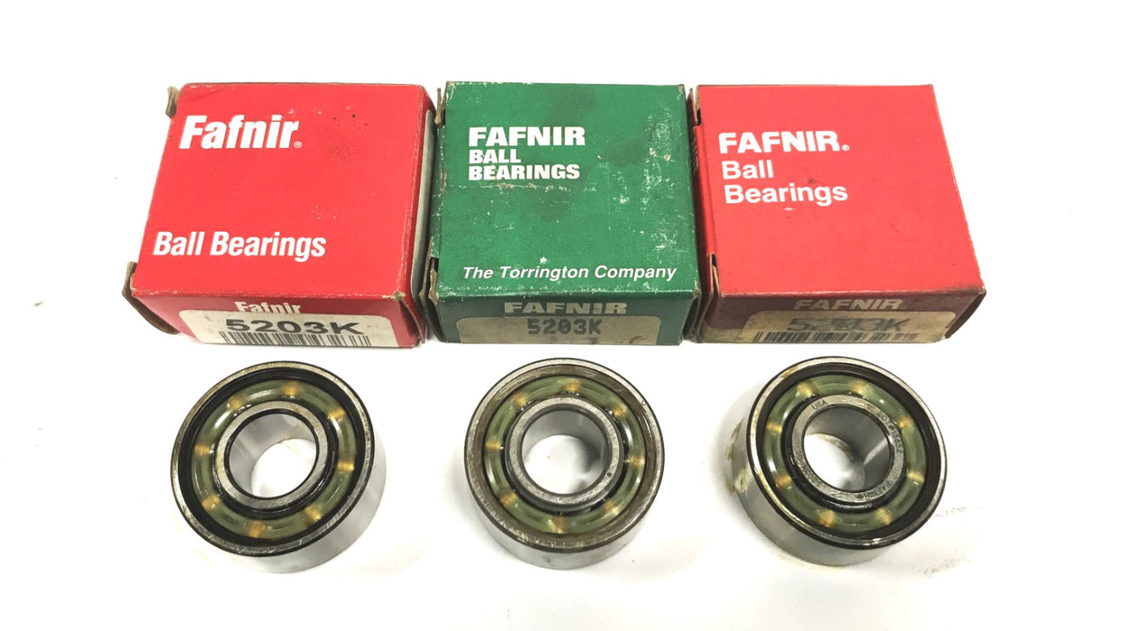 Fafnir Angular Contact Ball Bearing 5203K [Lot of 3] NOS