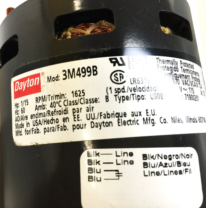 Dayton 1/15HP Motor 3M499B NOS
