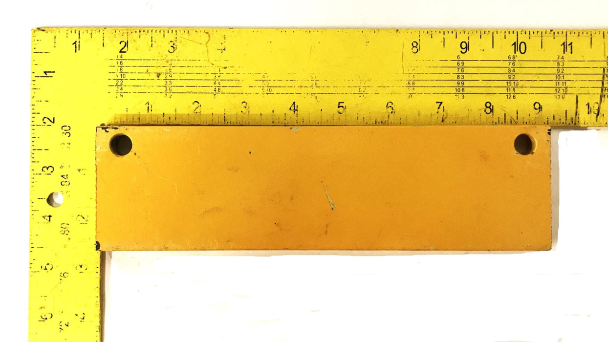 Volvo Construction 9" v 2-1/2: x 1/2" Yellow Metal Wear Plate NOS