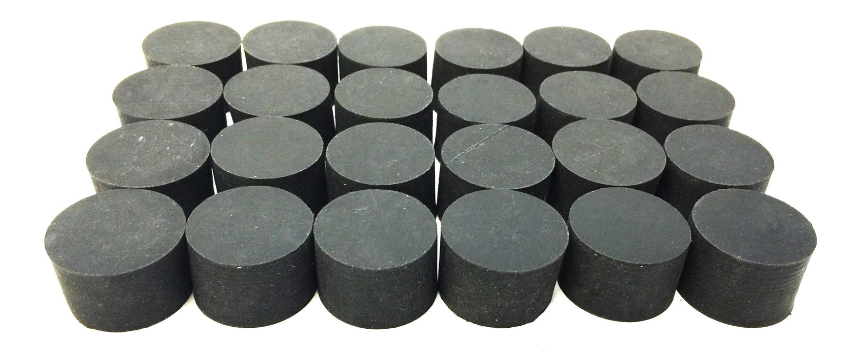 Unbranded 1" x 3/4" Solid Black Rubber Stopper Seal [Lot of 24] NOS