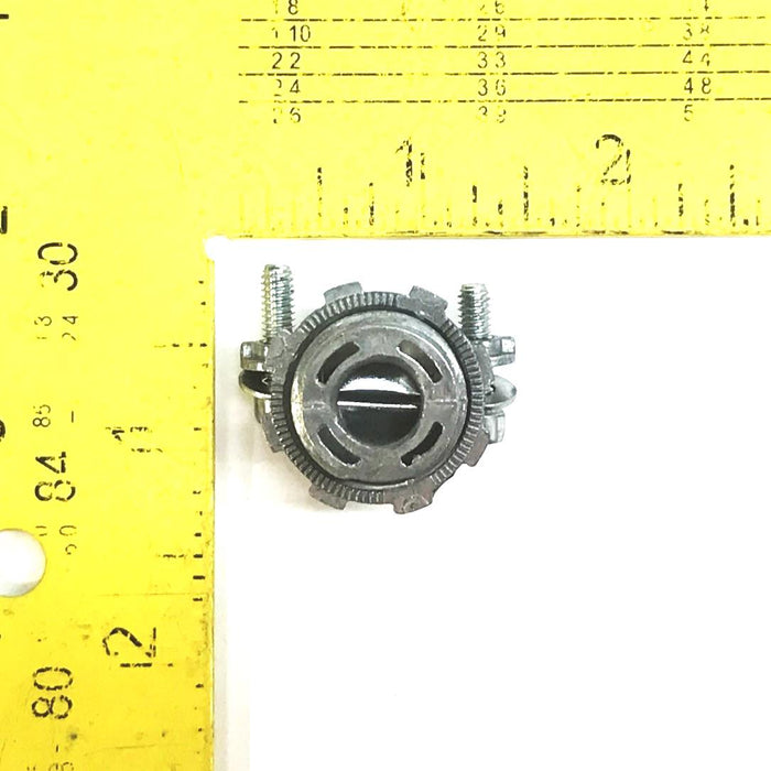 Bridgeport 3/8" Zinc Diecast Two-Screw AC/MC Connector 565-DC2 [Box of 100] NOS
