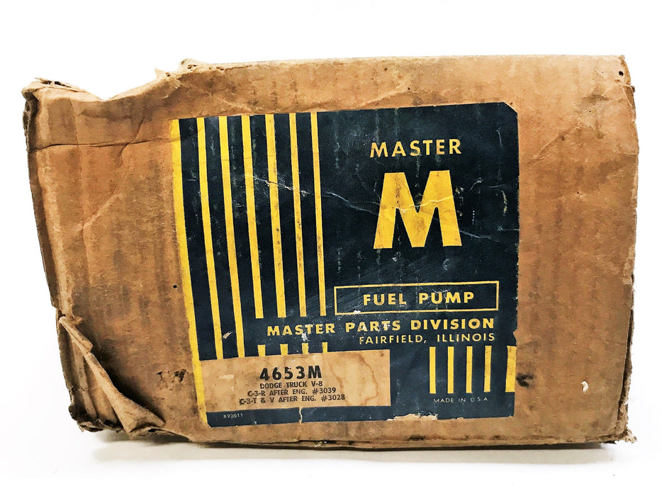 Master Fuel Pump Assembly 4653M NOS