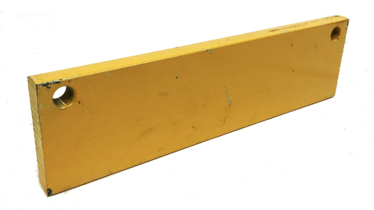 Volvo Construction 9" v 2-1/2: x 1/2" Yellow Metal Wear Plate NOS