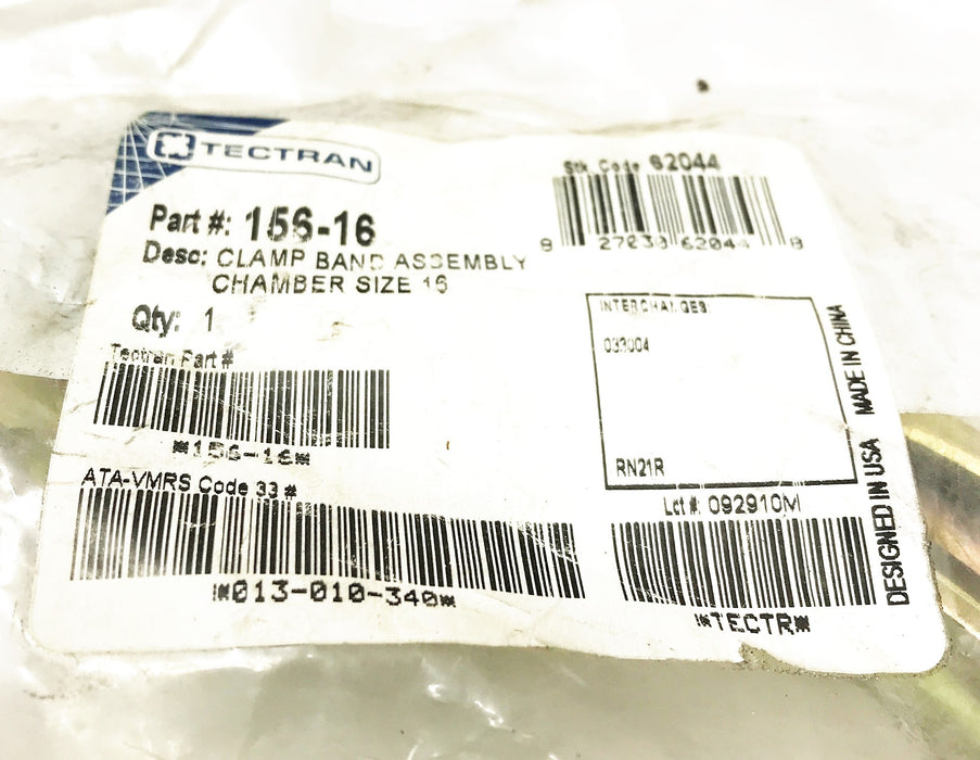 Tectran "Type 16" Brake Chamber Clamp Band Assembly 156-16 NOS