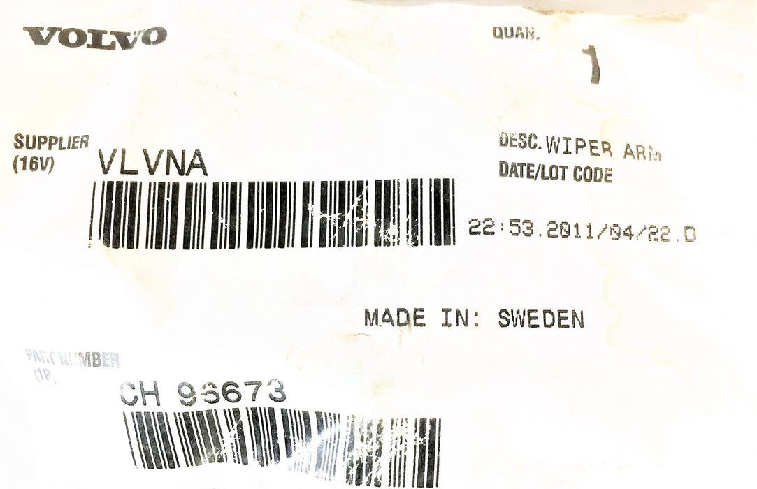 VOLVO CONSTRUCTION Wiper Arm Assembly CH 96673 (CH96673) NOS