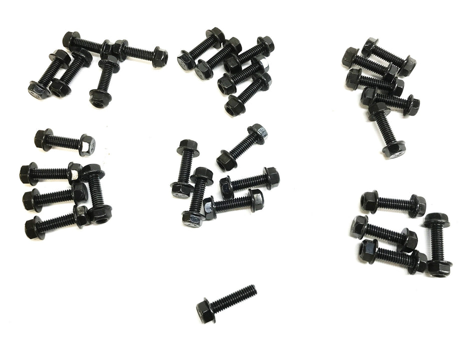 BY 1/4" x 1-1/4" Flanged Hew Head Screw and Flanged Hex Head Nut [Lot of 29] NOS