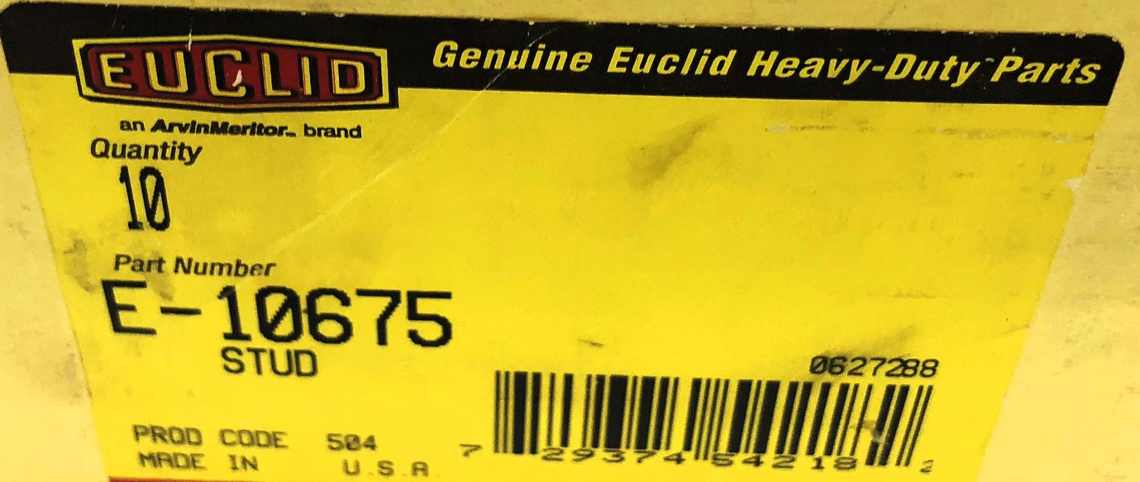 Euclid Pack of (10) 3.5" Body M22 X 1.5-6g Studs E-10675 NOS