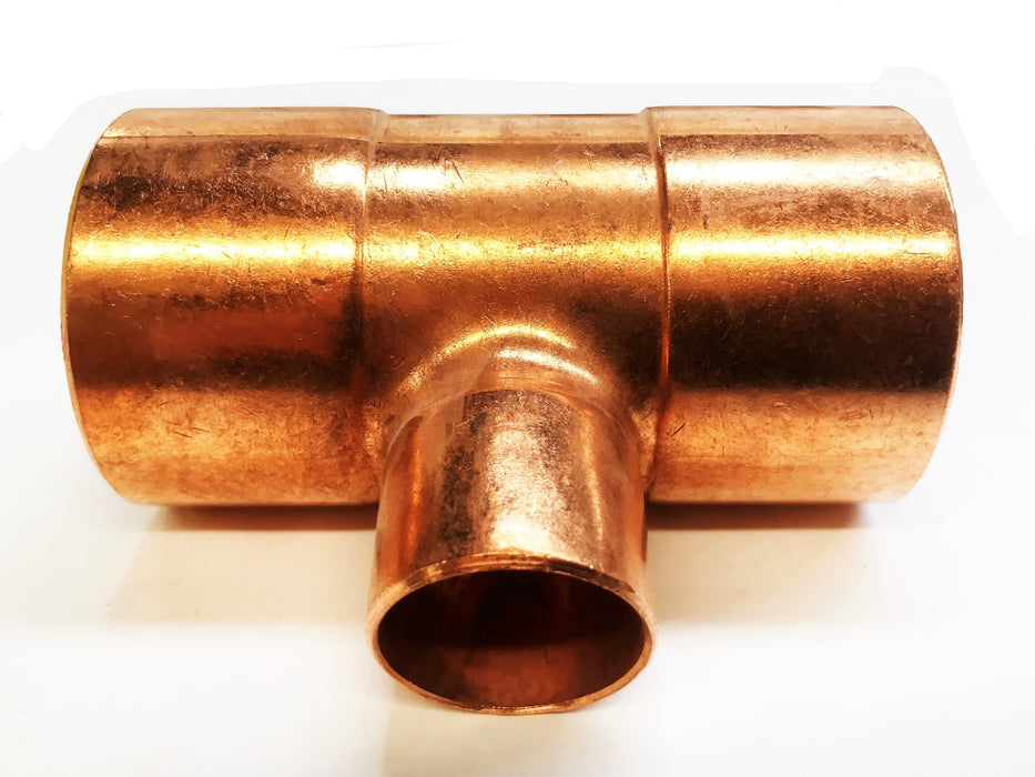 EPC 2" Sweat x 1" Sweat x 2" Sweat Heavy Copper Reducing Tee Coupling NOS