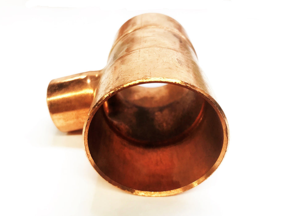 EPC 2" Sweat x 1" Sweat x 2" Sweat Heavy Copper Reducing Tee Coupling NOS