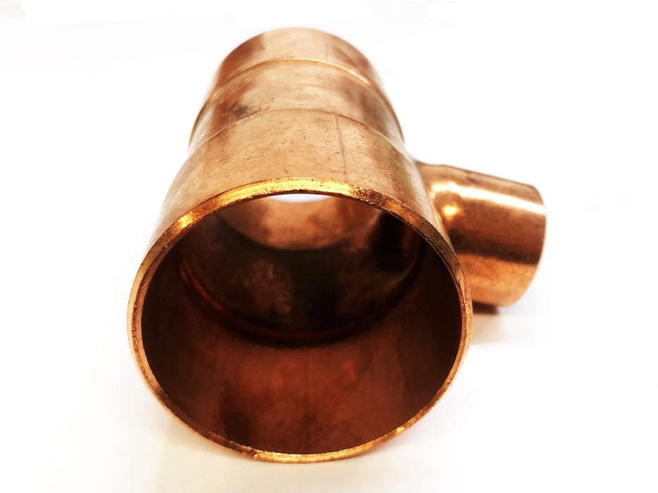 EPC 2" Sweat x 1" Sweat x 2" Sweat Heavy Copper Reducing Tee Coupling NOS