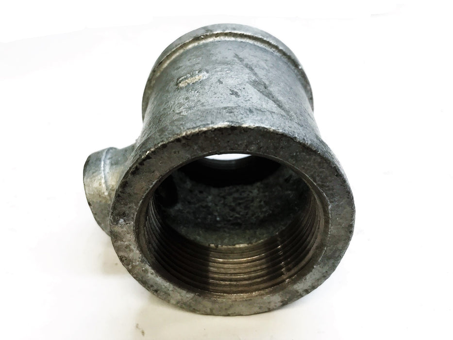 Unbranded Galvanized 1-3/4" F x 1-3/4" F x 3/4" F Tee Coupling [Lot of 3] NOS