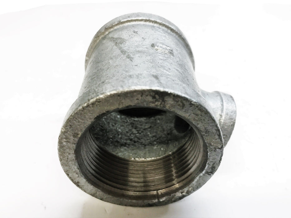 Unbranded Galvanized 1-3/4" F x 1-3/4" F x 3/4" F Tee Coupling [Lot of 3] NOS