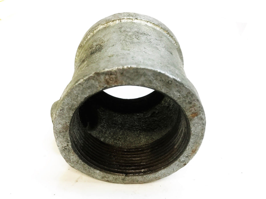 Galvanized Malleable Iron 2" Female x 1/2" Female x 2" Female Tee NOS