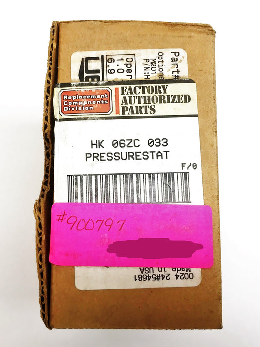 United Electric Pressurestat Switch HK-06ZC-033 NOS