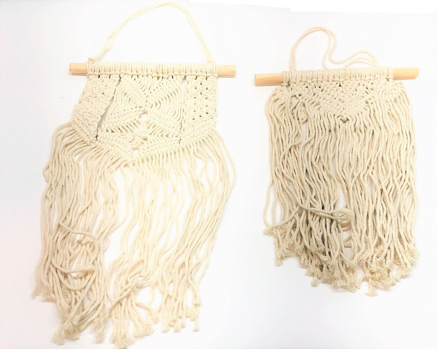 Mkono MacramÃ© Wall Hanging Art Woven Wall DÃ©cor Set JJBSSZ014 NOS