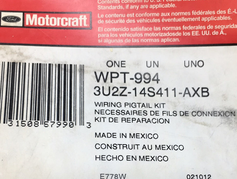 Motorcraft Wire Assembly 3U2Z-14S411-AXB NOS