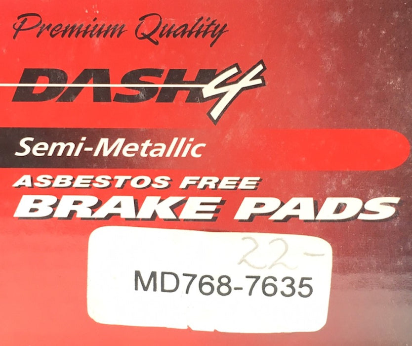Dash4 Premium Quality Organic Brake Pads MD768-7635 NOS