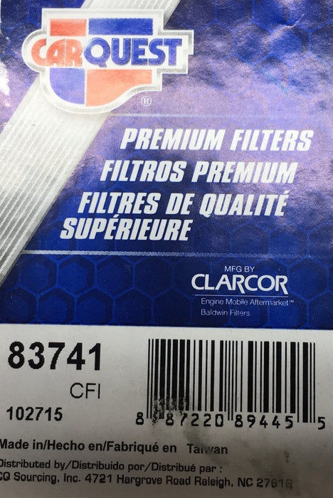 Carquest Air Filter 83741 NOS