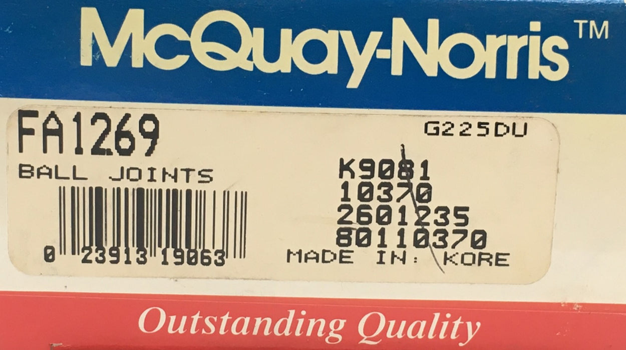 McQuay-Norris Suspension Ball Joint FA1269 NOS