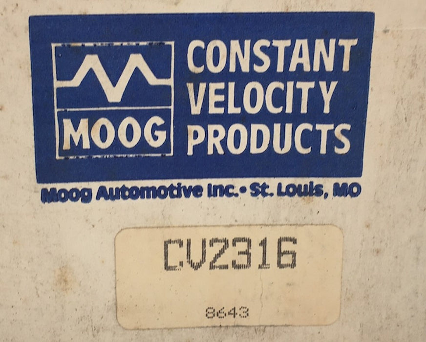 Moog CV Joint Boot Kit CV-2316 NOS