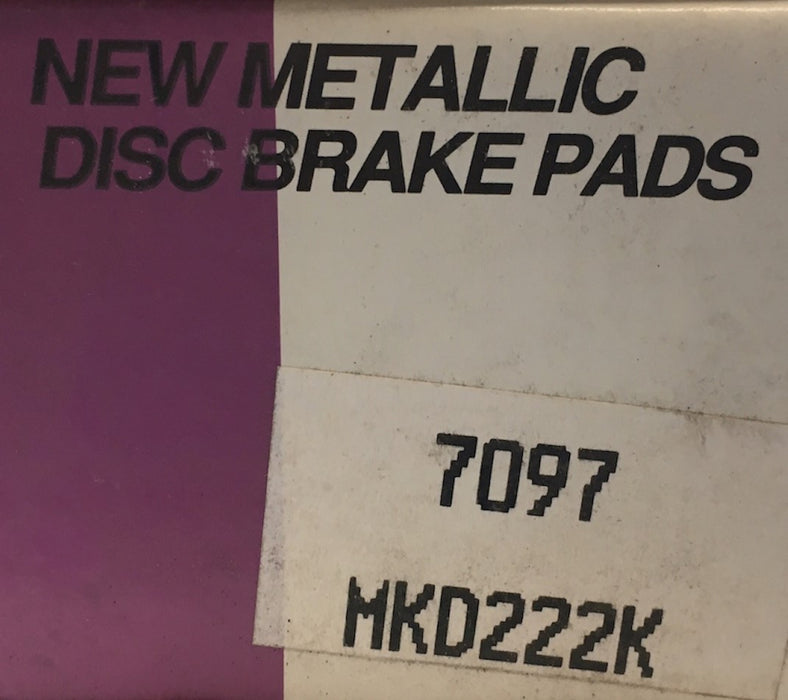 Total Brake Metallic Disc Brake Pads MKD222K NOS