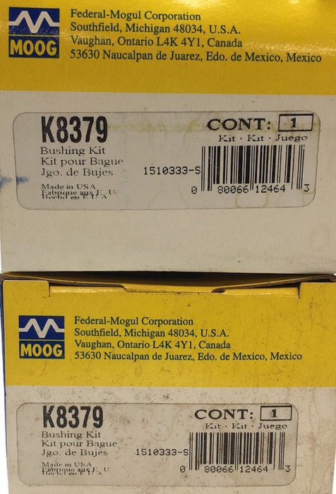 Moog Sway Bar Frame Bushings [Lot of 2] K8379 NOS