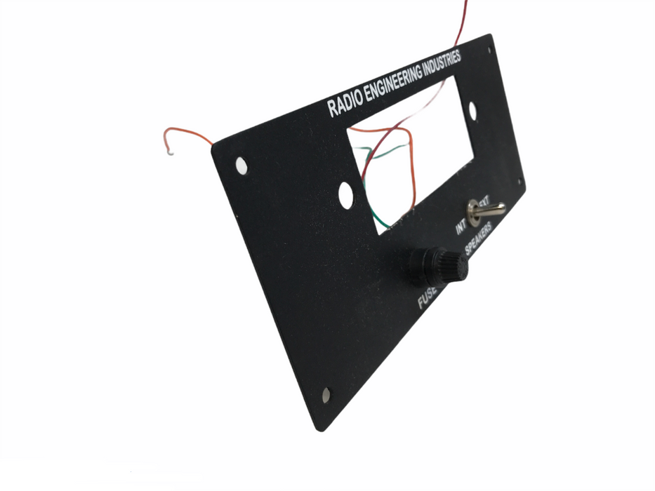 Radio Engineering Technologies Dash Radio Bezel/Panel with Switch and Fuse NOS