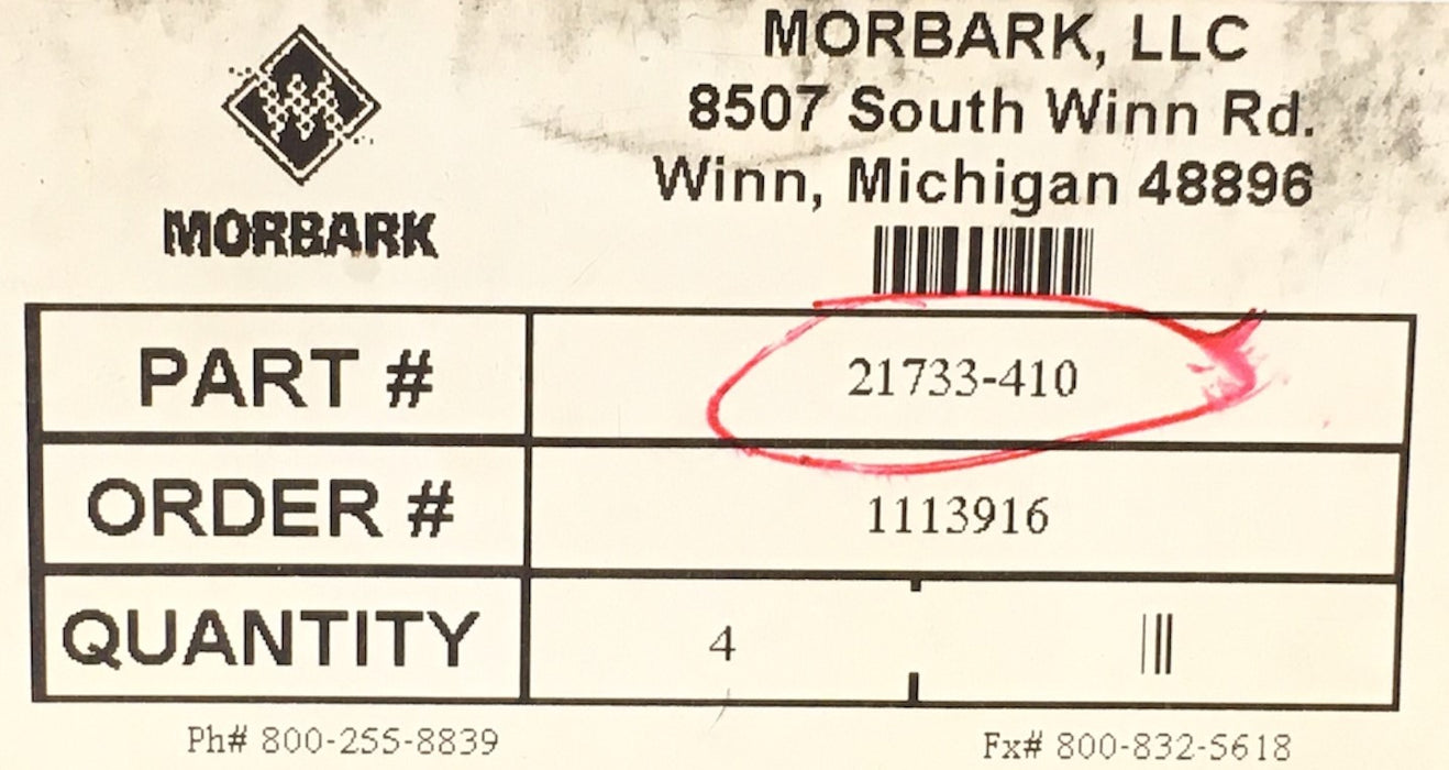 Morbark Stover Nut 21733-410 [Lot of 4] NOS