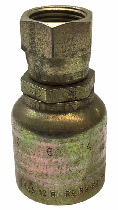 Parker Hydraulic Hose Fitting P43-12 R1-R2-R3-R4 NOS