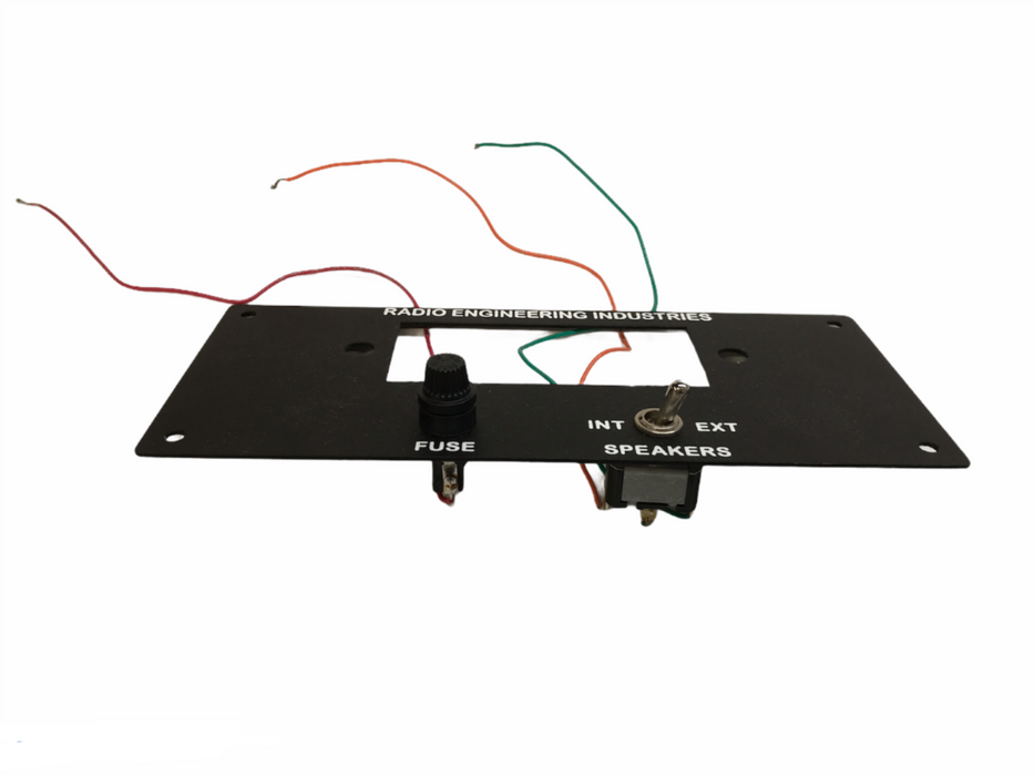 Radio Engineering Technologies Dash Radio Bezel/Panel with Switch and Fuse NOS