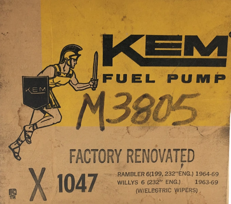 Kem Fuel Pump Assembly 1047 NOS