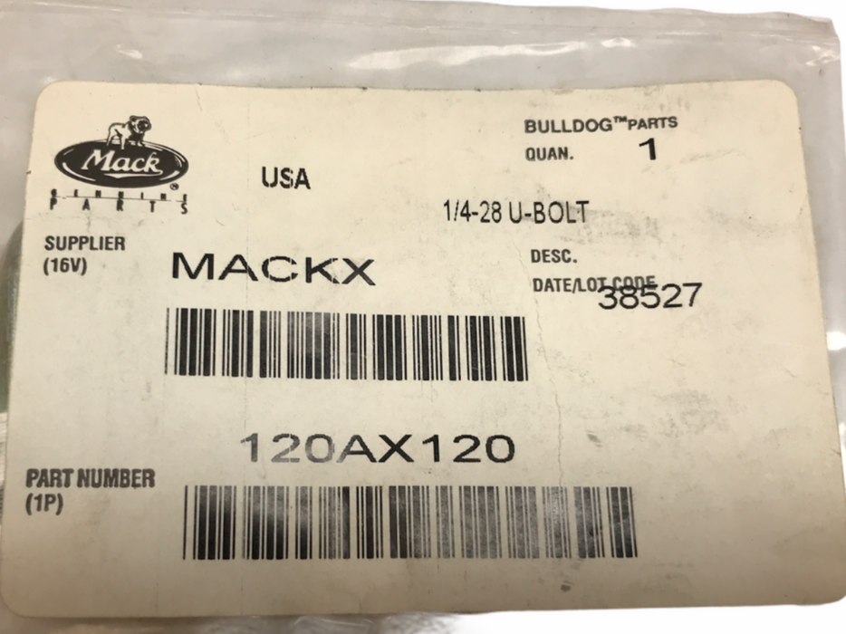 Mack U-Bolt 120AX120 [Lot of 4] NOS