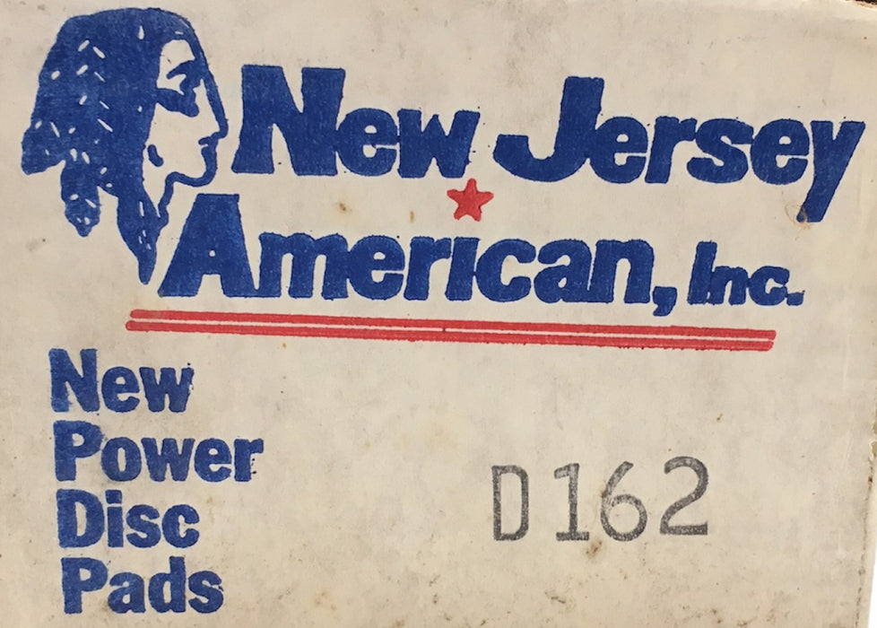 New Jersey American Disc Brake Pads D162 NOS