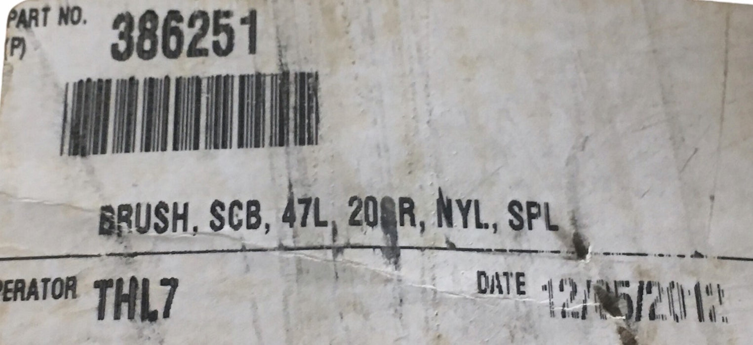 Tennant Nylon Cylindrical Scrub Brush 386251 NOS